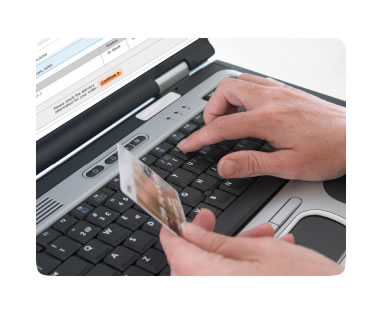 Woman purcahsing products online